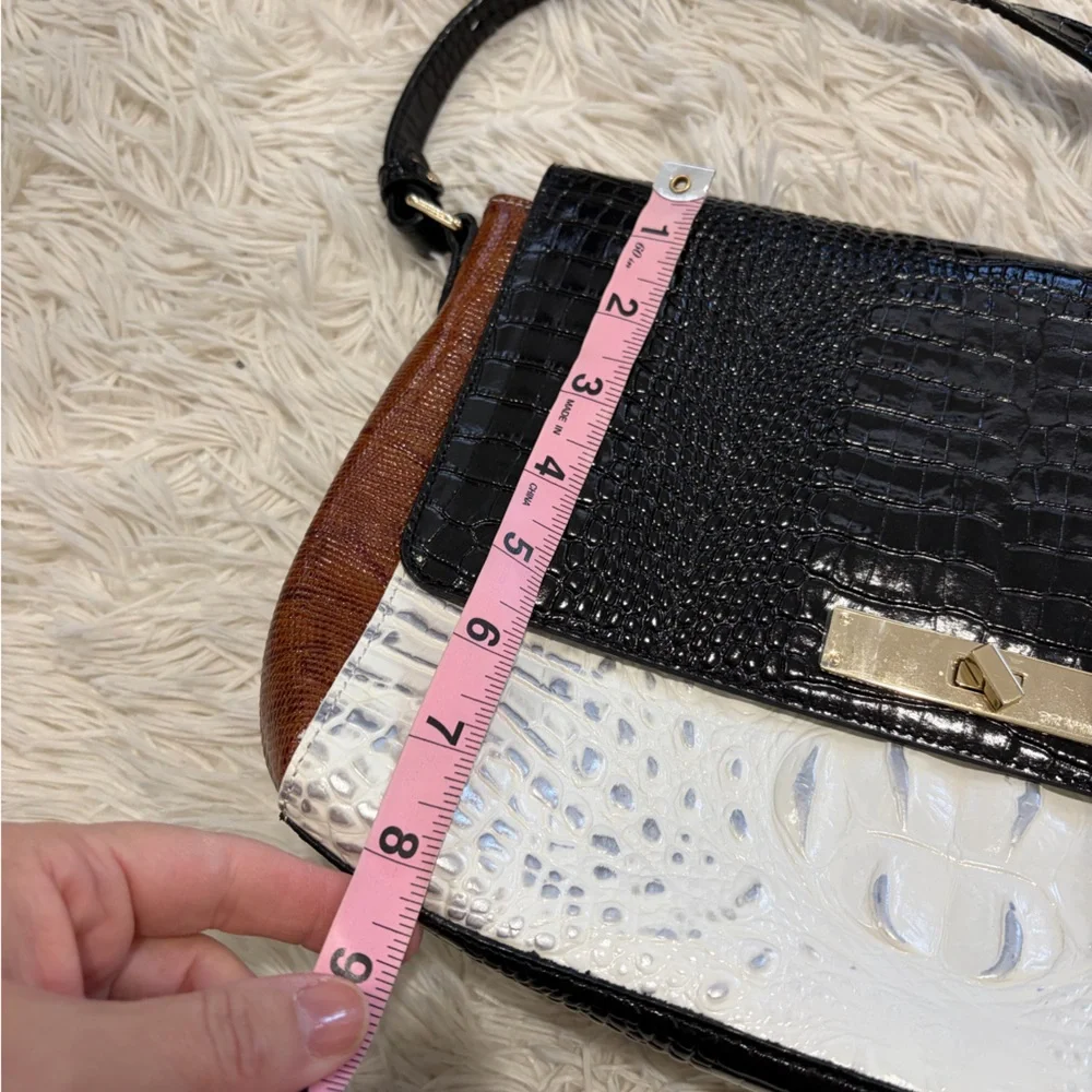 Brahmin Thea Halo Amado Crocodile & Snakeskin Embossed Leather - NWOT